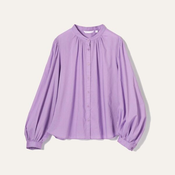 Rayon Long-Sleeve Blouse